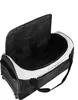 An open travel bag with a white and black exterior. Anteprima dell’immagine prodotto