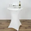 Tischhusse für Stehtisch Ø80 cm - Weiß - Stretchhusse - Produktbild-Vorschau 2