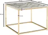 WOHNLING Couchtisch Marmor Optik Weiß 60x60x45 cm Produktbild-Vorschau 4