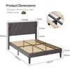 A diagram showing the dimensions of a bed frame. Náhled obrázku produktu