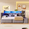 Łóżko jednoosobowe z oświetleniem LED i szufladami do Podgląd zdjęcia produktu 7