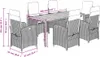 7-tlg. Garten-Essgruppe mit Kissen Schwarz Poly Rattan Produktbild-Vorschau 9