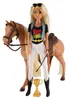 Pferd zum Kämmen + Puppe als Jockeyin Anlily, mit Gelenken, Produktbild-Vorschau 9