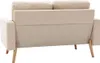 vidaXL 2-Sitzer-Sofa Creme Stoff Produktbild-Vorschau 5