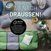 Outdoor seating arrangement with modular beanbag chairs and cushions. Náhled obrázku produktu