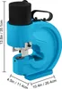 A blue hydraulic punch tool is shown against a white background with dimensions indicated by measurement lines and text. Produktbild-Vorschau
