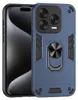 A blue phone case with a black ring stand is shown next to a phone. Produktbild-Vorschau