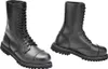 Two black leather boots on a white background. Produktbild-Vorschau