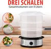 alpina Dampfgarer Elektrisch 800W - 3 Schicht Multikocher - Produktbild-Vorschau 4