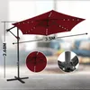 SWANEW Sonnenschirm Rot LED Solar Ø350cm Ampelschirm Produktbild-Vorschau 2