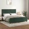 A dark green velvet bed frame with a tufted headboard is shown in a bedroom setting, with white pillows and bedding. Náhľad obrázku produktu
