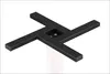 A black metal table base is shown on a white background. Voir les images du produit