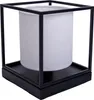 Lampe de table, textile blanc, noir, H 17 cm Voir les images du produit 23