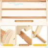 A collage of images showcasing the features of a wooden climbing triangle for children. Produktbild-Vorschau