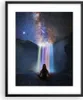 Gerahmtes Poster - Schwarzer Rahmen - Wasserfall die Sterne Produktbild-Vorschau 1