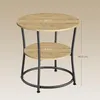 Stolik kawowy okrągły loft fi54 cm dąb artisan czarny metal Podgląd zdjęcia produktu 4