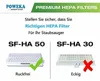 2 kusy filtrů SF-HA50 HEPA Airclean 50 kompatibilní s Náhled obrázku produktu 4