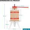 Wiltec Kit Presse et Broyeur à fruits – capacité 7 L / 18 L Voir les images du produit 8