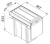 FRANKE Abfallsorter 30 (2x15) Liter CUBE 30 ab 30 cm Produktbild-Vorschau 2