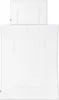 A white duvet and pillow set laid flat on a white background. Produktbild-Vorschau