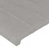 vidaXL Čela postele světle šedá 200x5x78/88 cm látka Náhled obrázku produktu 4