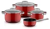 WMF Fusiontec Mineral Pro, Topf-Set, 4-teilig, Passion Red Anteprima dell’immagine prodotto 1