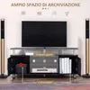 HOMCOM Mobile Porta TV Classico da Soggiorno con 2 ripiani Anteprima dell’immagine prodotto 5