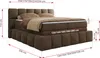 MKS MEBLE Boxspringbett 200 x 200 mit bettkasten NIRA KING, Produktbild-Vorschau 7