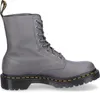 A single gray Dr. Martens boot is shown against a white background. Produktbild-Vorschau