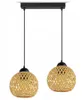 LUXOLAR Pendelleuchte Natural Bambus 2 flammig E27 60 W - Produktbild-Vorschau 1