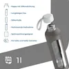 Bouteille en verre Wessper avec housse en silicone – 1 L – Voir les images du produit 2