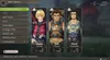 A screenshot from a video game menu showing character portraits and game options. Produktbild-Vorschau