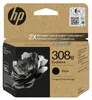 The image shows the packaging of an HP 308e EvoMore Black Original Ink Cartridge. Voir les images du produit