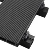Close-up of composite decking boards attached to a substructure with clips and screws. Produktbild-Vorschau