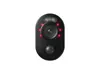 A black security camera with red LED lights and a motion sensor. Produktbild-Vorschau