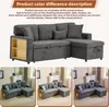 Sweiko Corner Sofa Bett Eckcouch Couch L-Form Schlafcouch Produktbild-Vorschau 16