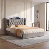 INONEFT Posteľ s pružinovým matracom 140x200 cm s LED/USB, Náhľad obrázku produktu 9