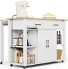 okwish Ausziehbare Kücheninsel Küchenschrank mit Steckdosen Produktbild-Vorschau 10