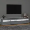 vidaXL TV-Schrank mit LED-Leuchten Grau Sonoma 210x35x40 cm Produktbild-Vorschau 2