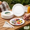 Pappteller Tevoria 22 cm, 100 Stück, weiß, geriffelt Produktbild-Vorschau 6