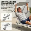 Chaise longue pliable avec pare-soleil, réglable en 4 Voir les images du produit 6