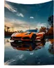 Micropluizen deken, warm en zacht, 150x200 cm - Oranje, Productafbeelding-voorbeeld 1