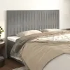 Kopfteile 4 Stk. Hellgrau 100x5x78/88 cm Samt , Kopfteile Produktbild-Vorschau 1