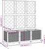 vidaXL Plantenbak met klimrek, lichtgrijs, 120x40x136 cm, Productafbeelding-voorbeeld 7