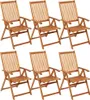 vidaXL Chaises de jardin pliantes 6 pcs. avec coussins en Voir les images du produit 1