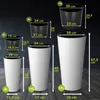 Set di 3 vasi Prosperplast | Tubus Slim Shine | Bianco | 20 Anteprima dell’immagine prodotto 4