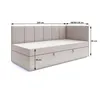 A bed with dimensions shown. Produktbild-Vorschau
