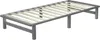 Homestyle4u Palettenbett 90x200 cm Massivholzbett Grau Produktbild-Vorschau 9