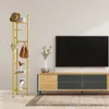 A modern living room with a TV stand and a coat rack. Podgląd zdjęcia produktu