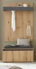Garderobe Set 3-teilig "Center" in Evoke Eiche und grau Produktbild-Vorschau 2